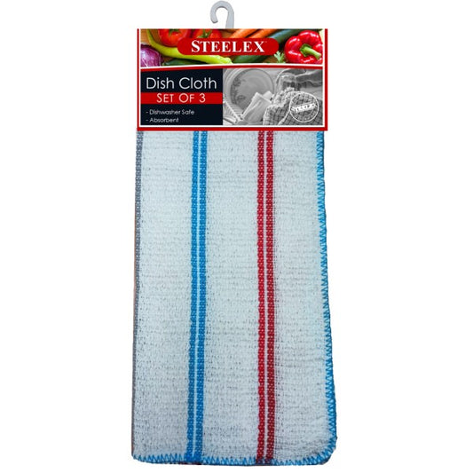 3pk Cotton Dishcloths