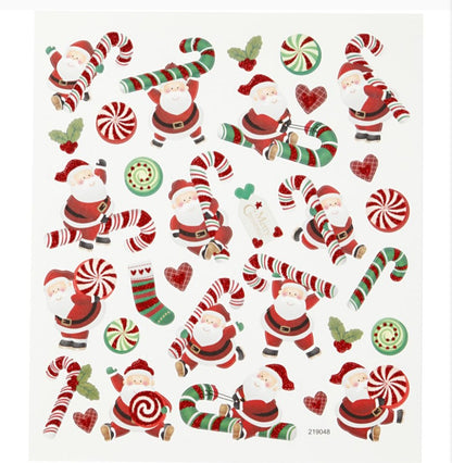 Christmas Stickers Santa/Candy