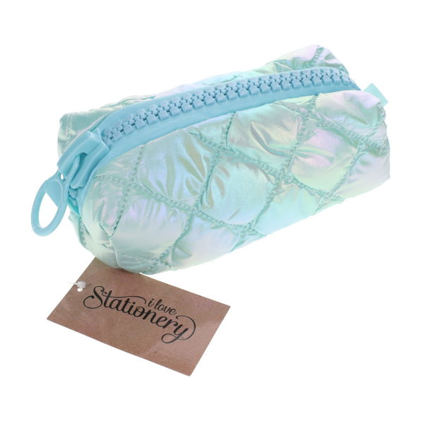 Pencil Case Puffy Laser Blue