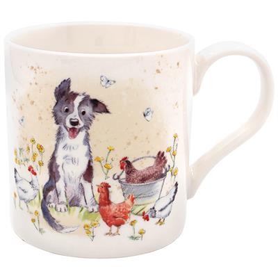 Mug Dog With Hens