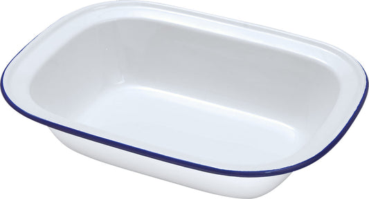Enamel Oblong Pie Dish 16cm