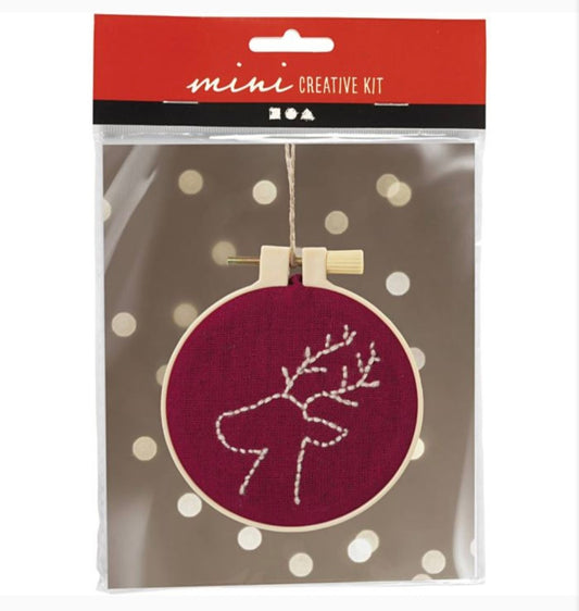 Mini Craft Kit Embroidery Reindeer