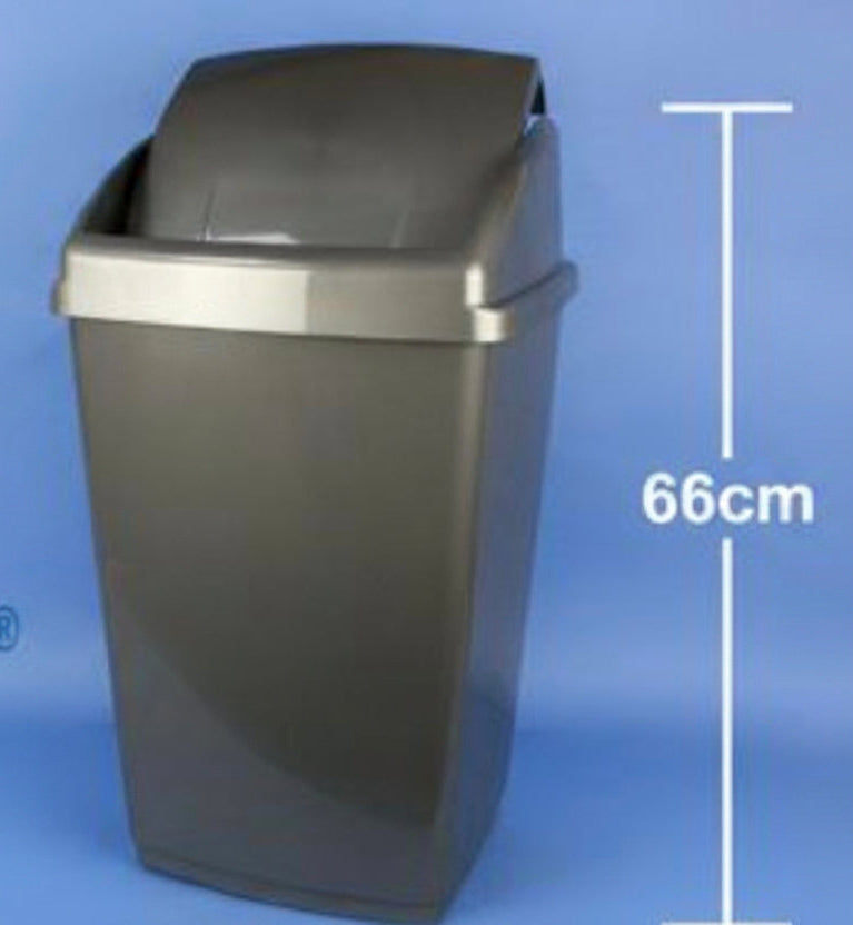50lt Swing Bin Silver