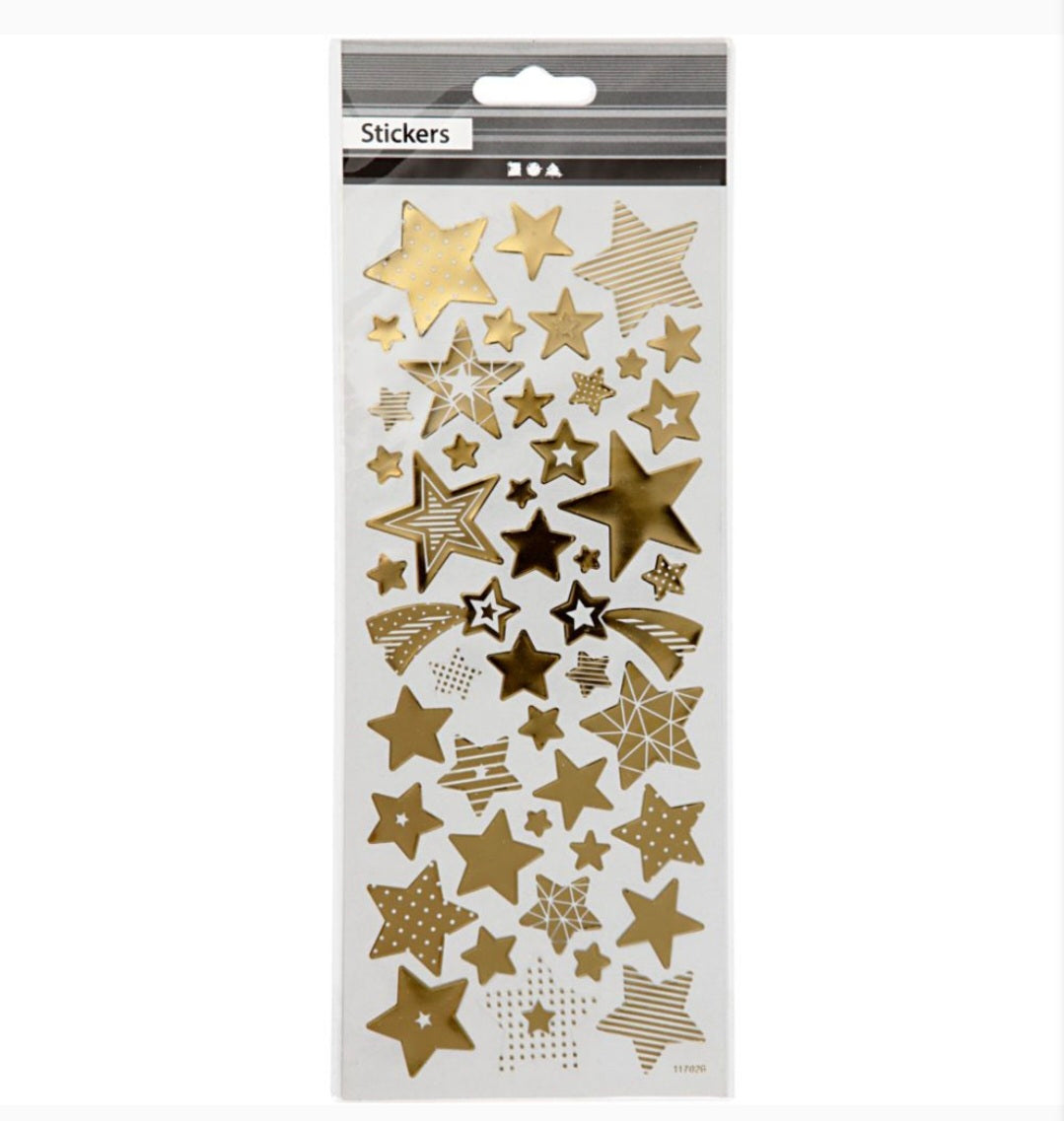 Xmas Stickers Gold Stars