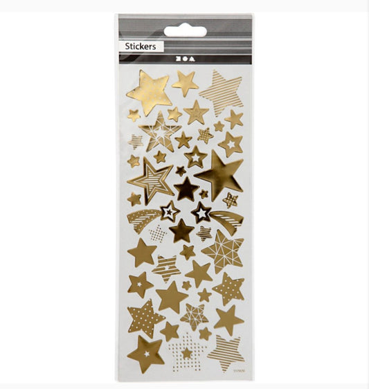 Xmas Stickers Gold Stars