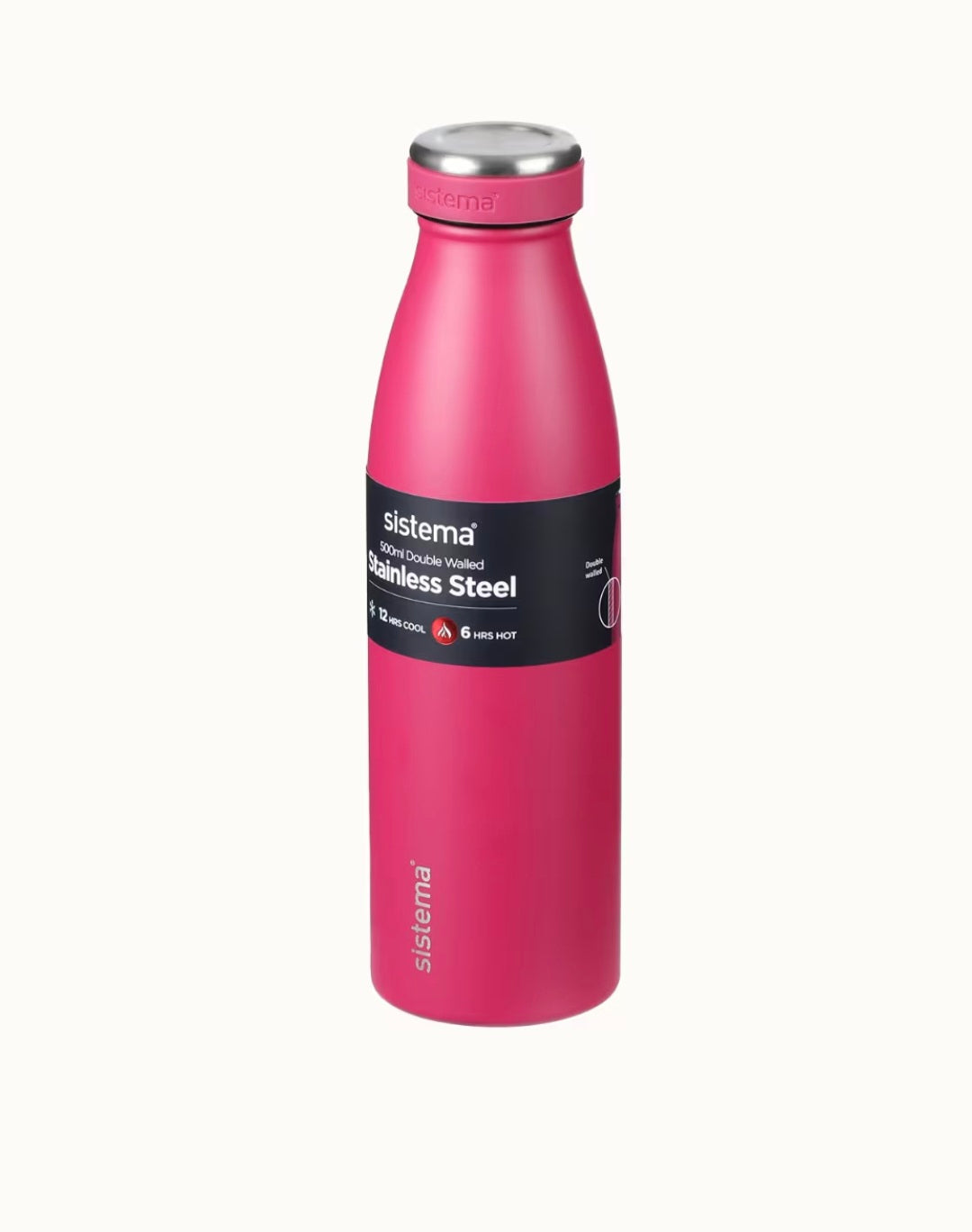 500ml Ruby Stainless Steel Bottle