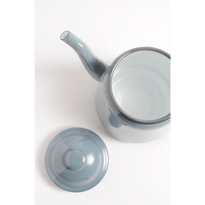 Enamel Tea Pot 14Cm Grey
