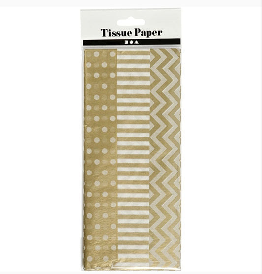 Tissue Paper Gold 6 Sheets