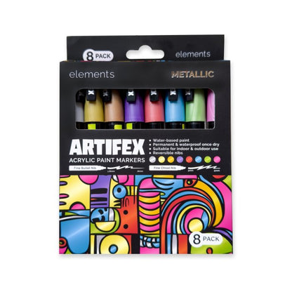 Elements 8pk Artifex Acrylic Paint Markers