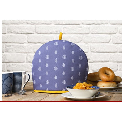 TEA COSY GREY LEAF DESIGN