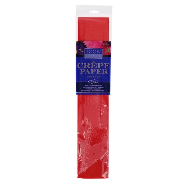 Icon Crepe Paper Scarlet Red