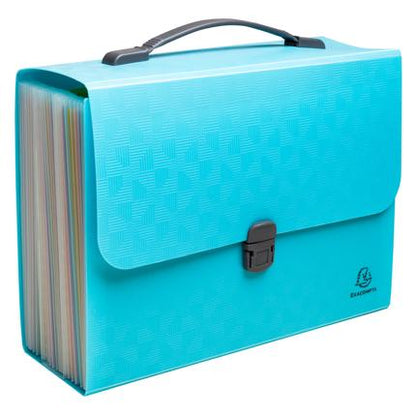 Exacompta Pop 'N Co Expanding File With Handle 24 Part 33x29cm Cyan