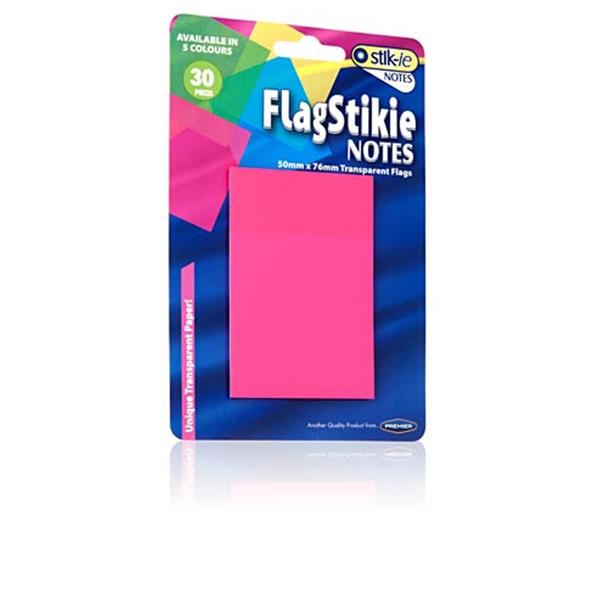 STIKIE FLAG TRANSPARENT NOTE