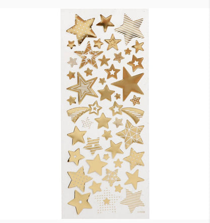 Xmas Stickers Gold Stars