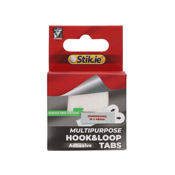 Stik-Ie Card 12 Removable Hook & Loop Tabs