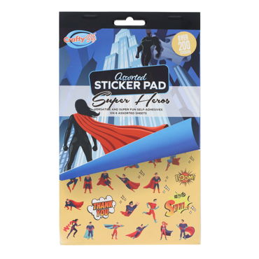200 Super Hero Stickers Assorted