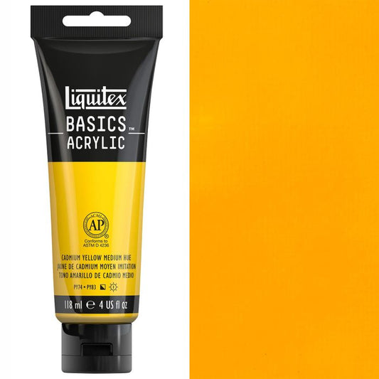 Liquitex Basics Acrylic 118Ml Cadmium Yellow Medium