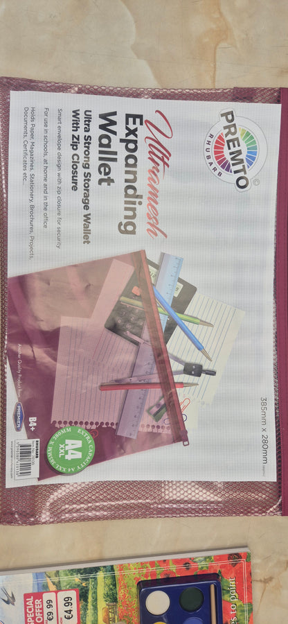 Premtone B4+ Ultramesh Expanding Wallet - Rhubarb
