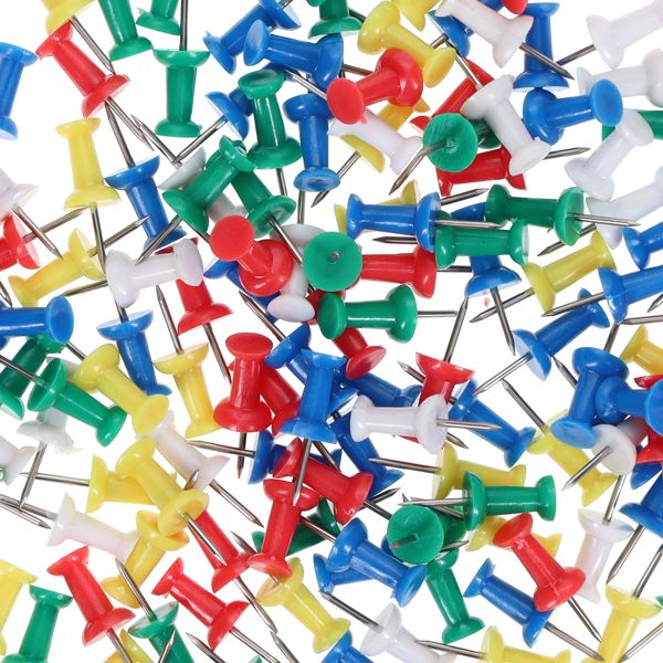 Tub 150 Coloured Push Pins