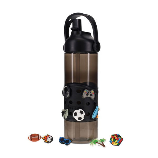 750ml Bottle Black With 10 Charms