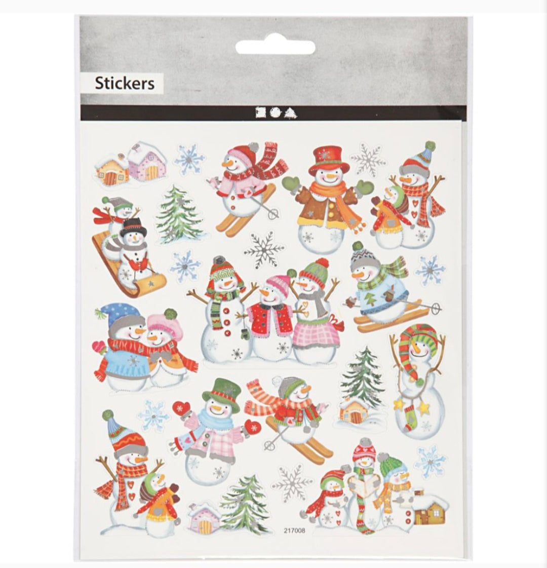 Christmas Stickers Snowmen