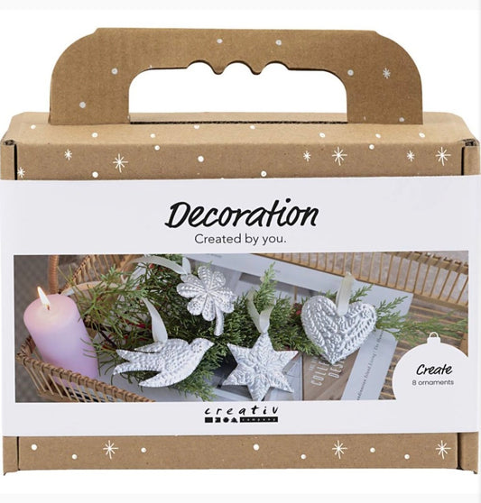 Mini Craft Kit Xmas Silver Ornaments
