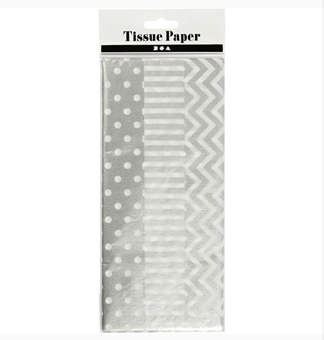 Tissue Paper Silver 6 Sheets
