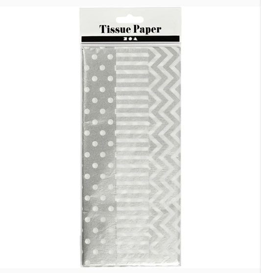 Tissue Paper Silver 6 Sheets