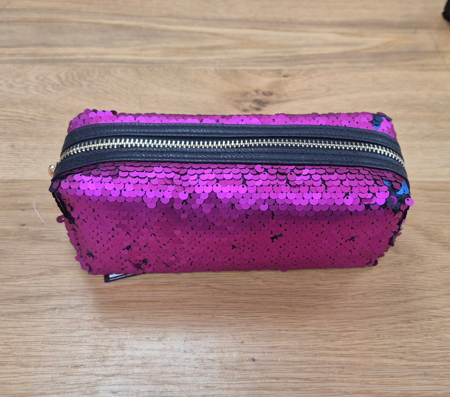 Pencil Case Sequin Fuschia & Blue