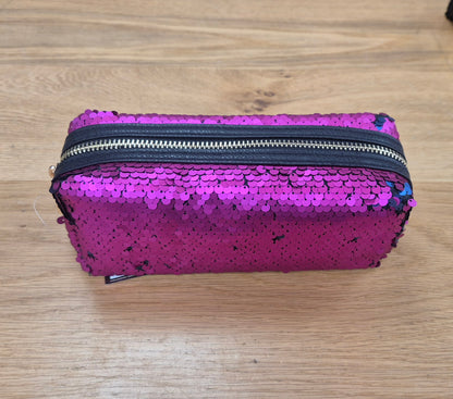 Pencil Case Sequin Fuschia & Blue