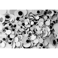 Goggly Eyes 300Pk Black/White