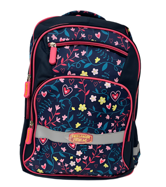 Backpack Girls Comfort Navy/Flowers