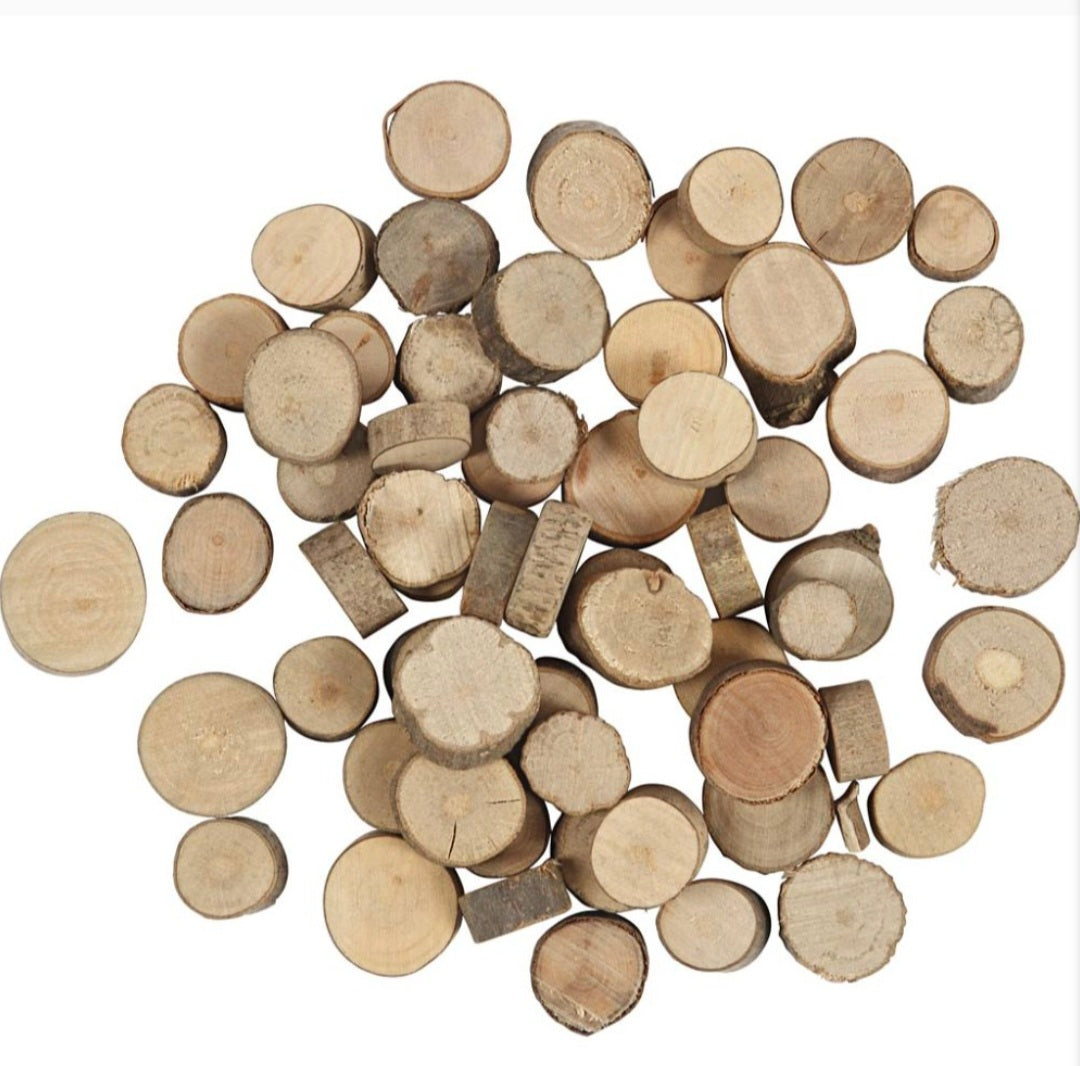 Wooden Disc 10-15Mm Dia 25G