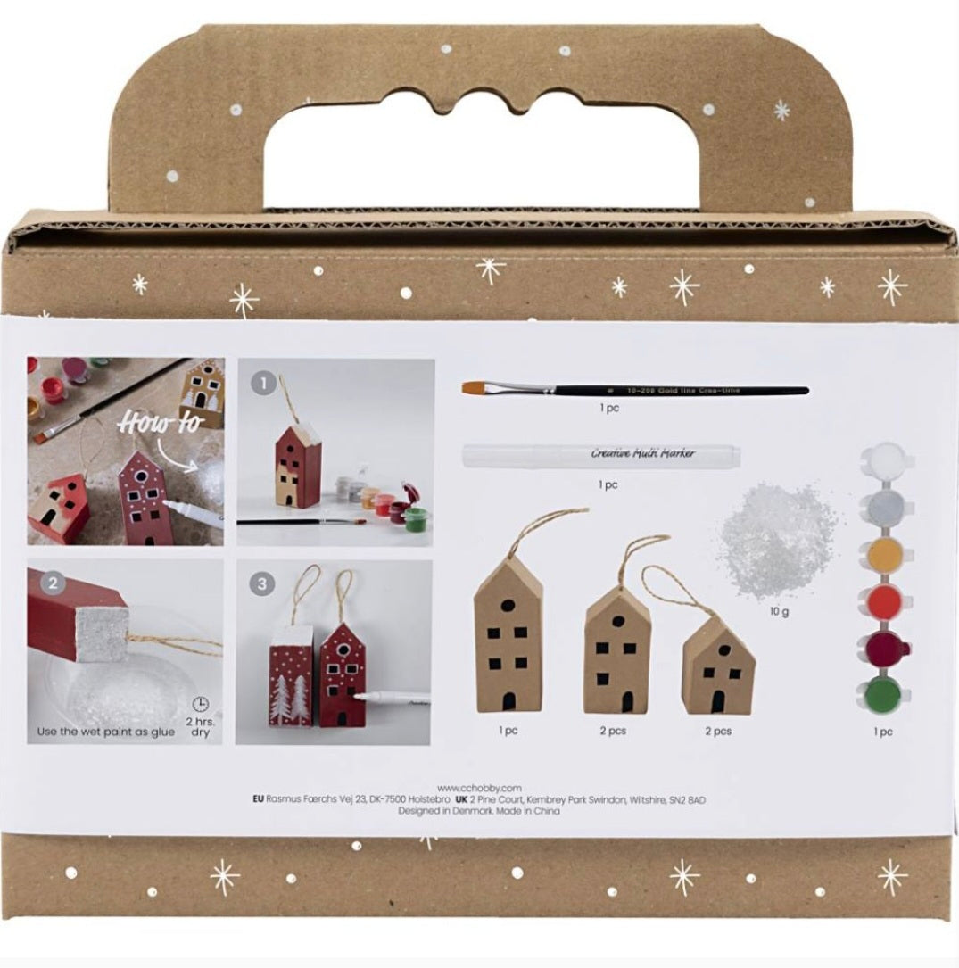 Mini Craft Kit Christmas Houses