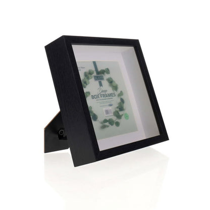 16x16cm Deep Box Photo Frame Black