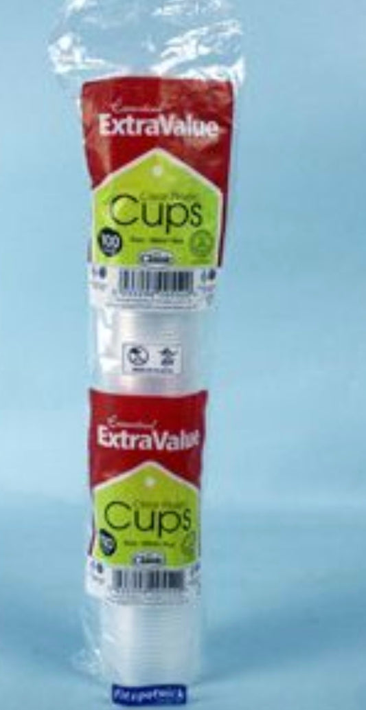 100pk Clear Plastic Cups