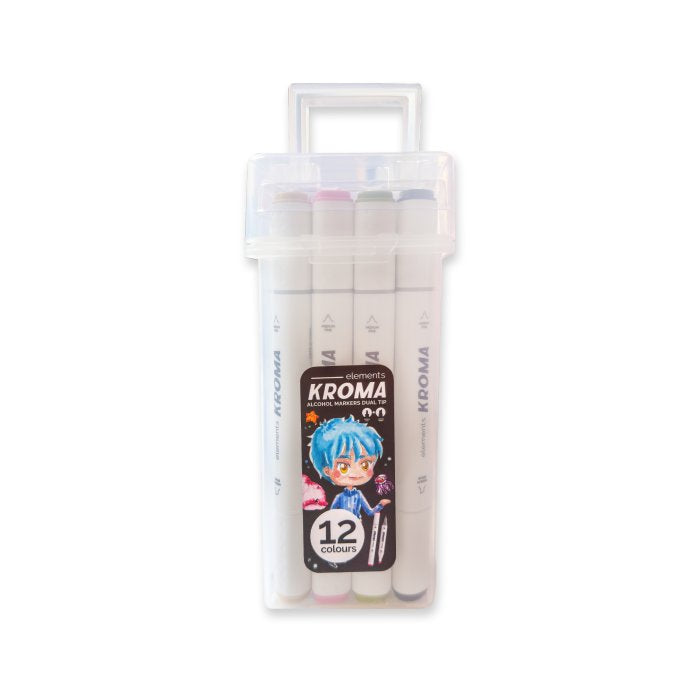 Elements 12pk Kroma Alcohol Markers With Storage Box