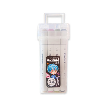 Elements 12pk Kroma Alcohol Markers With Storage Box