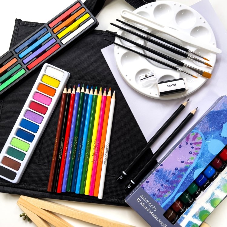 70pc Mixed Media Travel Bag