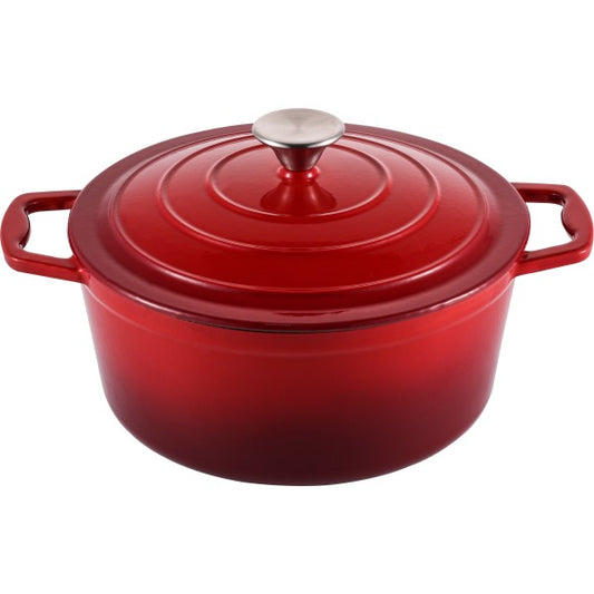 20cm Red Round Casserole Cast
