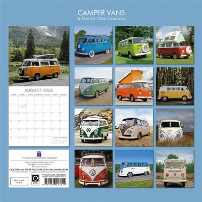 2026 Calendar Camper Vans