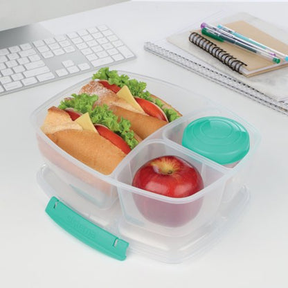 Sistema 3 Split Lunch Box with Yoghurt Pot 2L