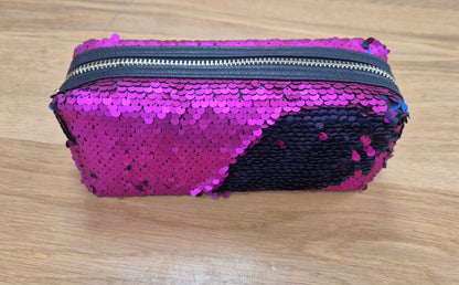 Pencil Case Sequin Fuschia & Blue