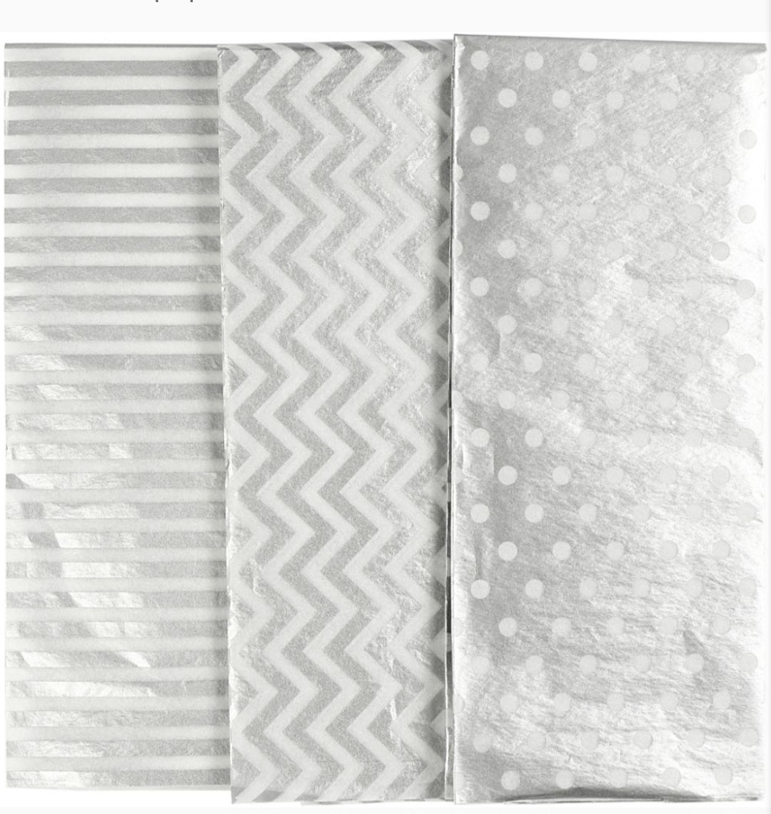 Tissue Paper Silver 6 Sheets
