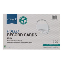 Record Cards 127x202mm White Lined