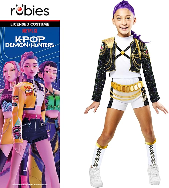 Kpop Deluxe Rumi Golden Children's Costume Age 9-10 Years