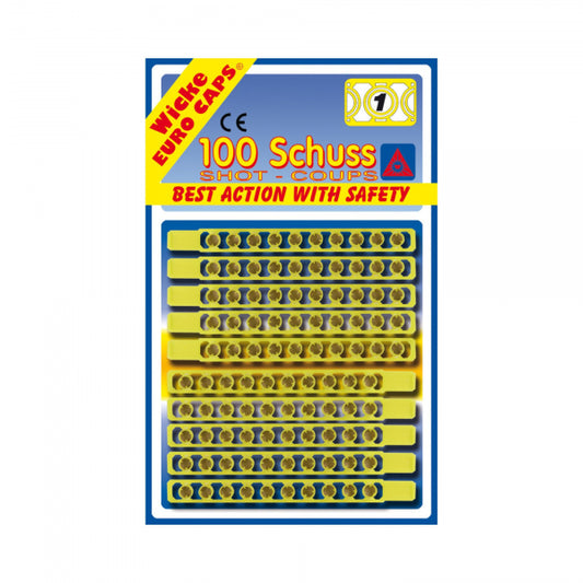 Wicke Kid's Toy Gun Caps 100 Shot Yellow Strip