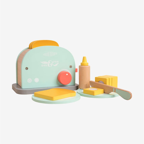 Owl & Fox Wooden Toaster Set