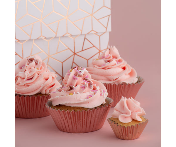 BAKING CASES ROSE GOLD 32pk