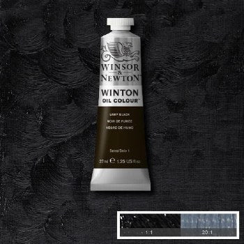 Winsor & Newton Winton Oil Colour 37ml Lamp Black 25